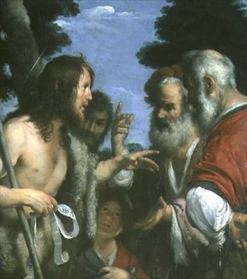 Johannes Döparens predikan, c.1644 av Bernardo Strozzi