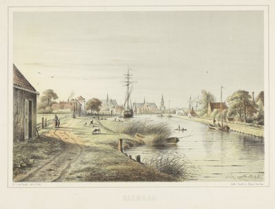 Utsikt över Alkmaar från Zeglis av Bernardus Gerardus ten Berge