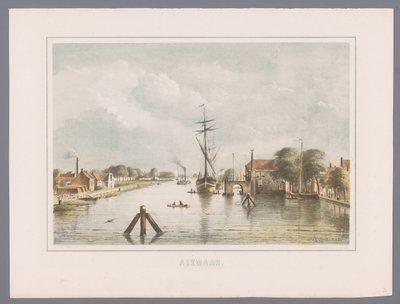 Stadsbild i Alkmaar Alkmaar (serietitel på objekt) av Bernardus Gerardus ten Berge