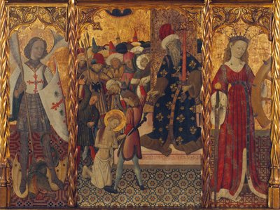Saint Michael, Saint Eulalias och Saint Catherines martyrskap, ca 1442-1445 av Bernat Martorell the Elder
