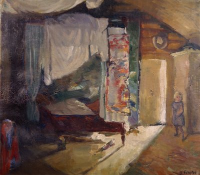 Säng med himmelssäng av Bernhard Dorotheus Folkestad