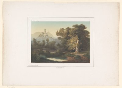 Utsikt över Godesburg nära Bad Godesberg Godesberg (titel på objekt) av Bernhard Hoefling