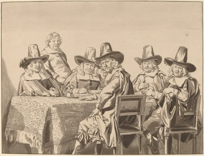 Directors of the Orphan Asylum of Haarlem, 1777, publicerad 1786. av Bernhard Schreuder