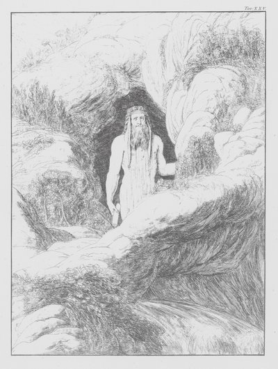 Dantes gudomliga komedi, Inferno (Helvetet), plansch XXV (litografi) av Bernhard Schuler