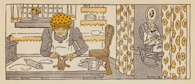 The Gingerbread Man, en berättelse från New England (färg litho) av Bert Elliott
