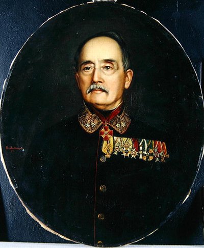 Porträtt av Friedrich Wilhelm Ferdinand Ritter von Breithaupt, ca. 1870 (olja på duk) av Berta von Breithaupt