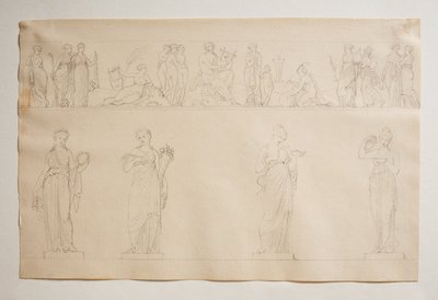 Apollon, nåderna och muserna av Bertel Thorvaldsen