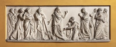 Kristus överlämnar ledningen av kyrkan till Sankt Petrus av Bertel Thorvaldsen