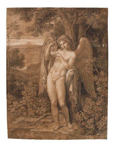 Amor med en fjäril av Bertel Thorvaldsen