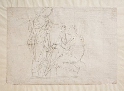 Prometheus och Minerva, av Bertel Thorvaldsen