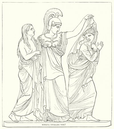 Minerva avtäcker Vice av Bertel after Thorvaldsen