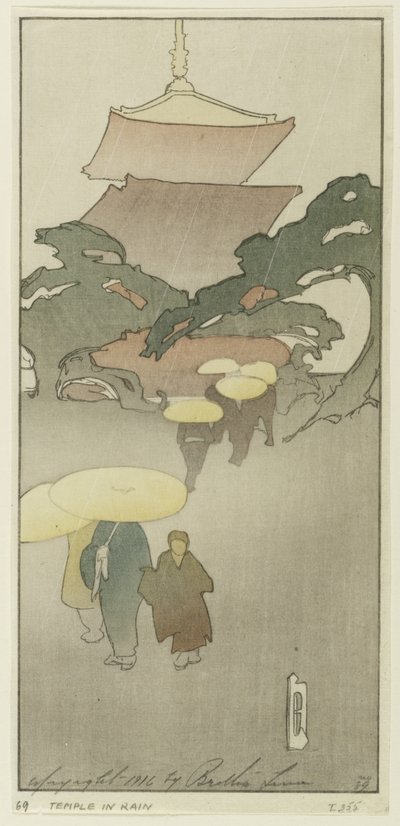 Tempel i regn av Bertha Boynton Lum