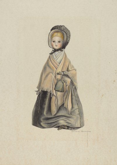 Quaker docka av Bertha Semple