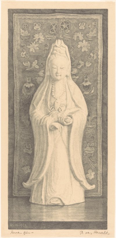 Kwan Yin (originaltitel på objekt) av Bertha van Hasselt (signed by artist)