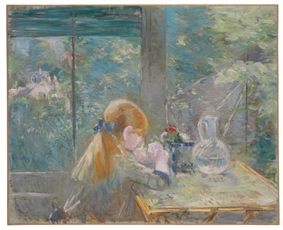 På verandan, 1884 av Berthe Morisot
