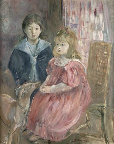Dubbelporträtt av Charley och Jeannie Thomas, barn till konstnärens kusin Gabriel Thomas, 1894 av Berthe Morisot