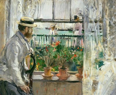 Eugène Manet på Isle of Wight, 1875 av Berthe Morisot