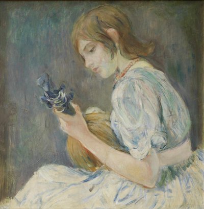 Flicka med mandolin av Berthe Morisot