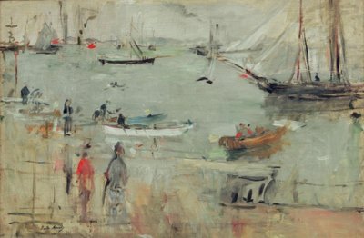 Hafenszene, Isle of Wight av Berthe Morisot