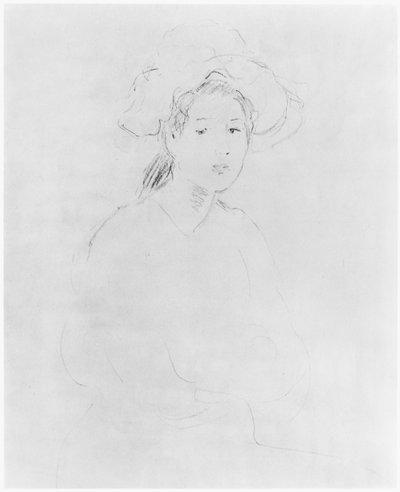 Chef för en kvinna (Verso) (se 383972 Recto) 1893 av Berthe Morisot