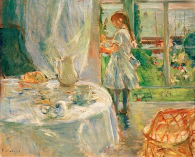 Stugainteriör eller interiör i Jersey av Berthe Morisot