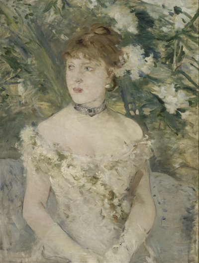 Ung kvinna på bal av Berthe Morisot