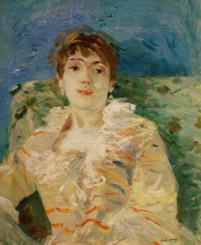 Ung kvinna vid soffan av Berthe Morisot