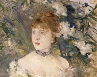 Ung kvinna i balklänning av Berthe Morisot