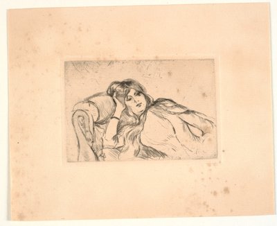 Kvinna liggande på en soffa (Jeanne-Marie) av Berthe Morisot