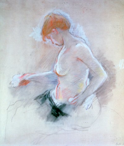 Naken, c1861-1895 av Berthe Morisot