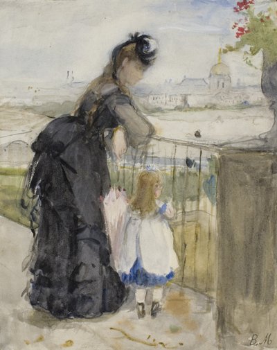 På altanen, 1871-72 av Berthe Morisot