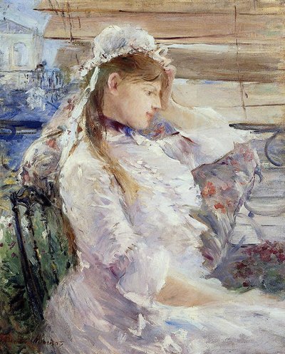 Profil av en sittande ung kvinna av Berthe Morisot