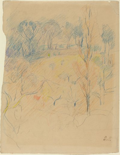 Vårlandskap, ca. 18901891. av Berthe Morisot