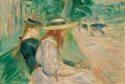 På en bänk i Bois de Boulogne av Berthe Morisot