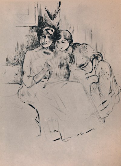 Ritningslektionen, ca 1888-1890, 1946. av Berthe Morisot