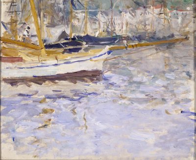 Hamnen i Nice, vintern 1881?-82 (olja på duk) av Berthe Morisot