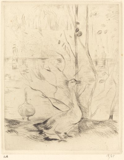 Promenera i Boulougneskogen av Berthe Morisot
