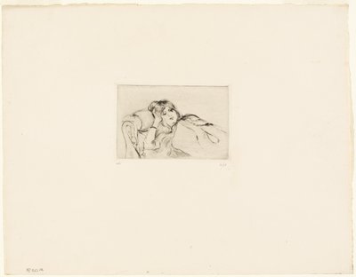 Ung kvinna i vila av Berthe Morisot