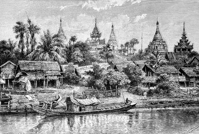 Yenan Gyong, Myanmar, 1895. av Auguste Bertrand