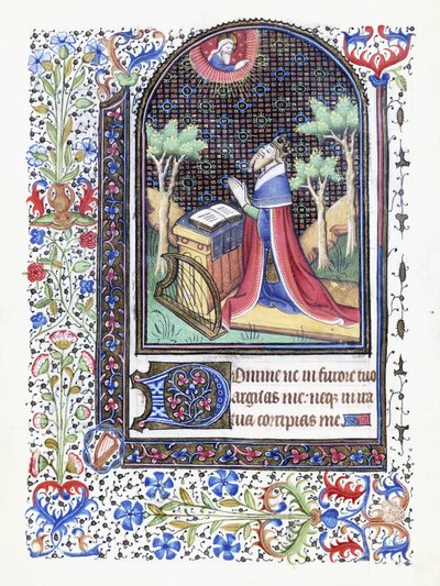 David i bön, ca 1460 av Besancon School