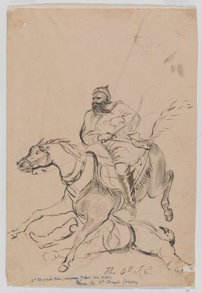 The 4th Irregular Cavalry, ca 1845 (akvarell) av Bethune Donald Grant