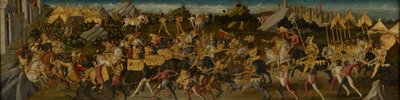 Scipio Africanus Defeating Hannibal, c.1470 (tempera på tyg monterad på panel) (se även 488155) av Biagio di Antonio