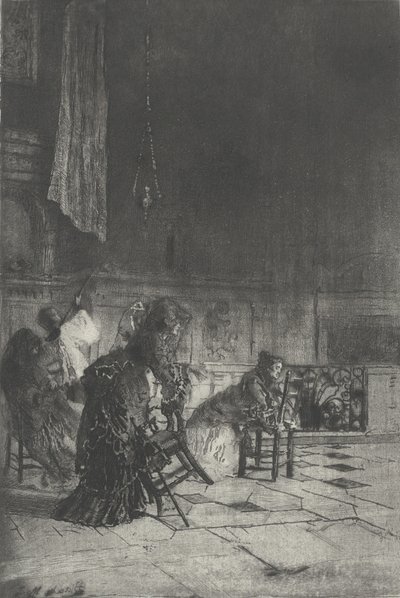 Interiör av en kyrka i Milano Interiör av en kyrka i Milano [sic], ca. 1874. av Bianchi Mose