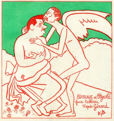 Edouard Herriot och Leon Blum i "Le Charivari" av Bib (1856 1946)