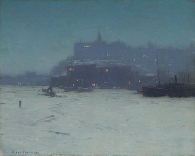 Quebec från hamnen, ca 1910 av Lowell Birge Harrison