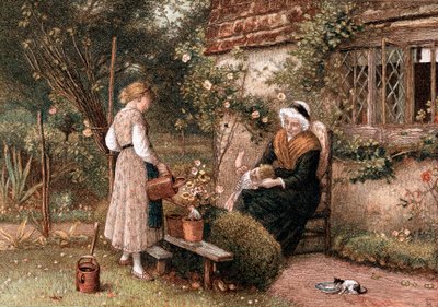 "Ungdom och ålder", 1866. av Birket Foster
