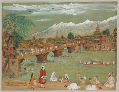 Utsikt över Srinagar, 1872 av Bishan Singh