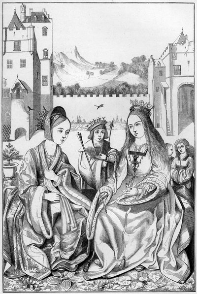 Sankta Katarina av Alexandria, 1400-talet 1849. av Bisson and Cottard