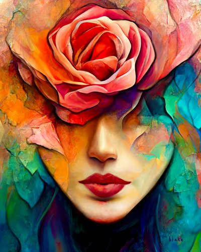 Kiss From A Rose, c.2022 (Digital Art) av Blake Munch
