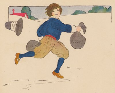 Barnkammarramsa: Georgy Porgy (färglitografi) av Blanche Fisher Wright